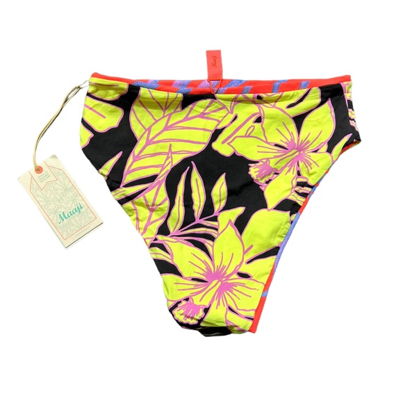 MAAJI eco friendly reversible high waist high cut swim bikini bottoms size S NWT - Picture 6 of 7